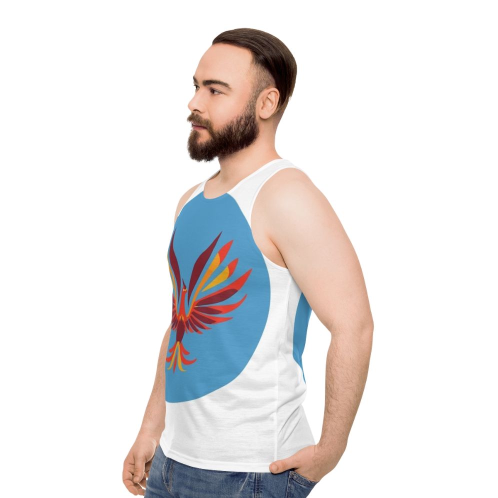 Vintage phoenix legendary animals unisex tank top - men side