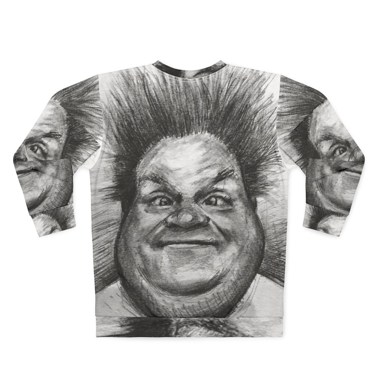 Chris Farley Portrait Sketch Sweatshirt - Back