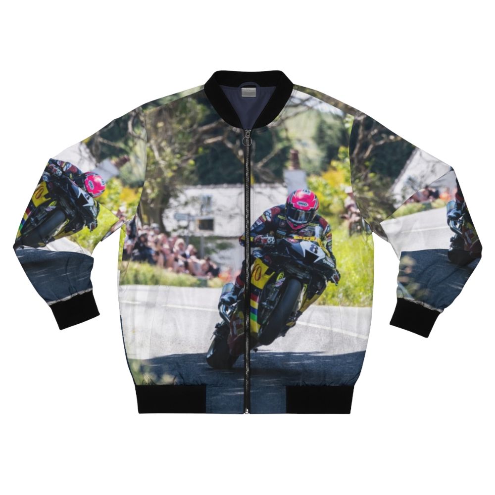 Davey Todd's motorsport-inspired bomber jacket for road racing enthusiasts