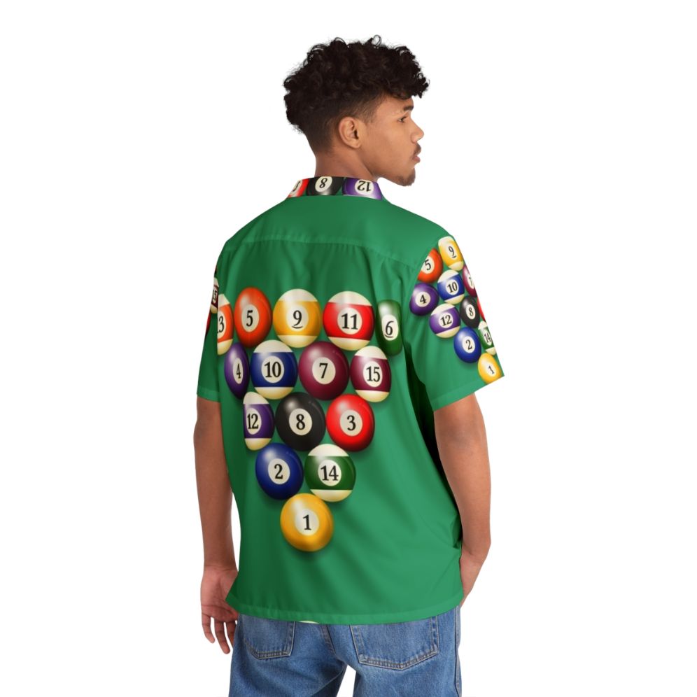 Colorful Hawaiian shirt with pool balls design - People Back