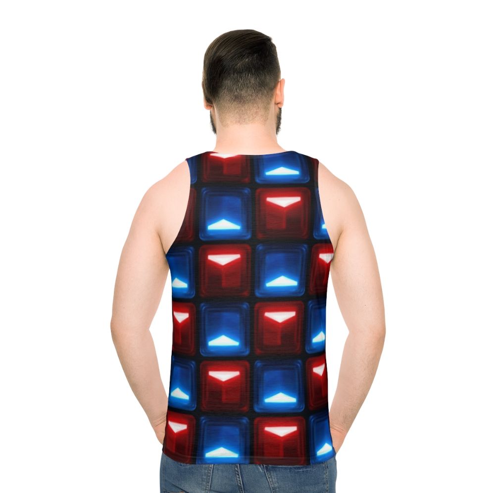 Beat Saber Rhythm Game Unisex Tank Top - men back