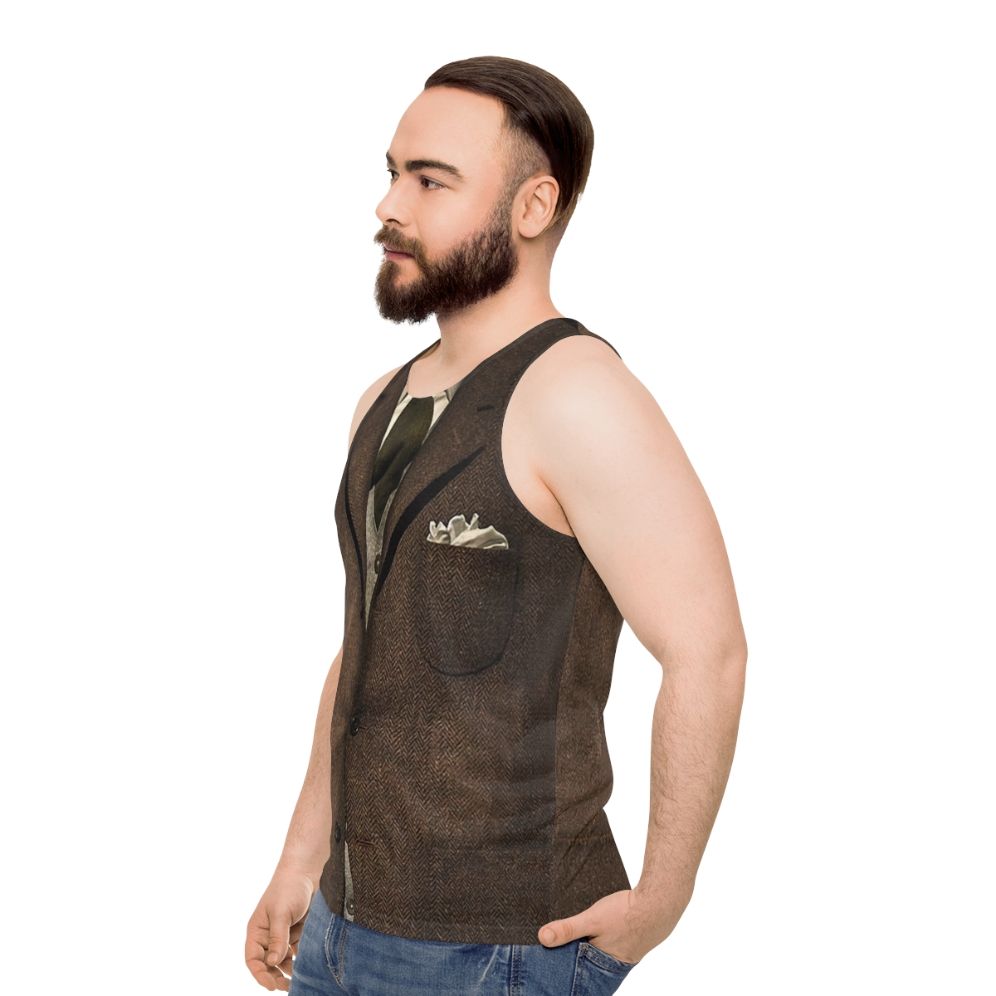 Vintage Gentleman Unisex Tank Top - men side