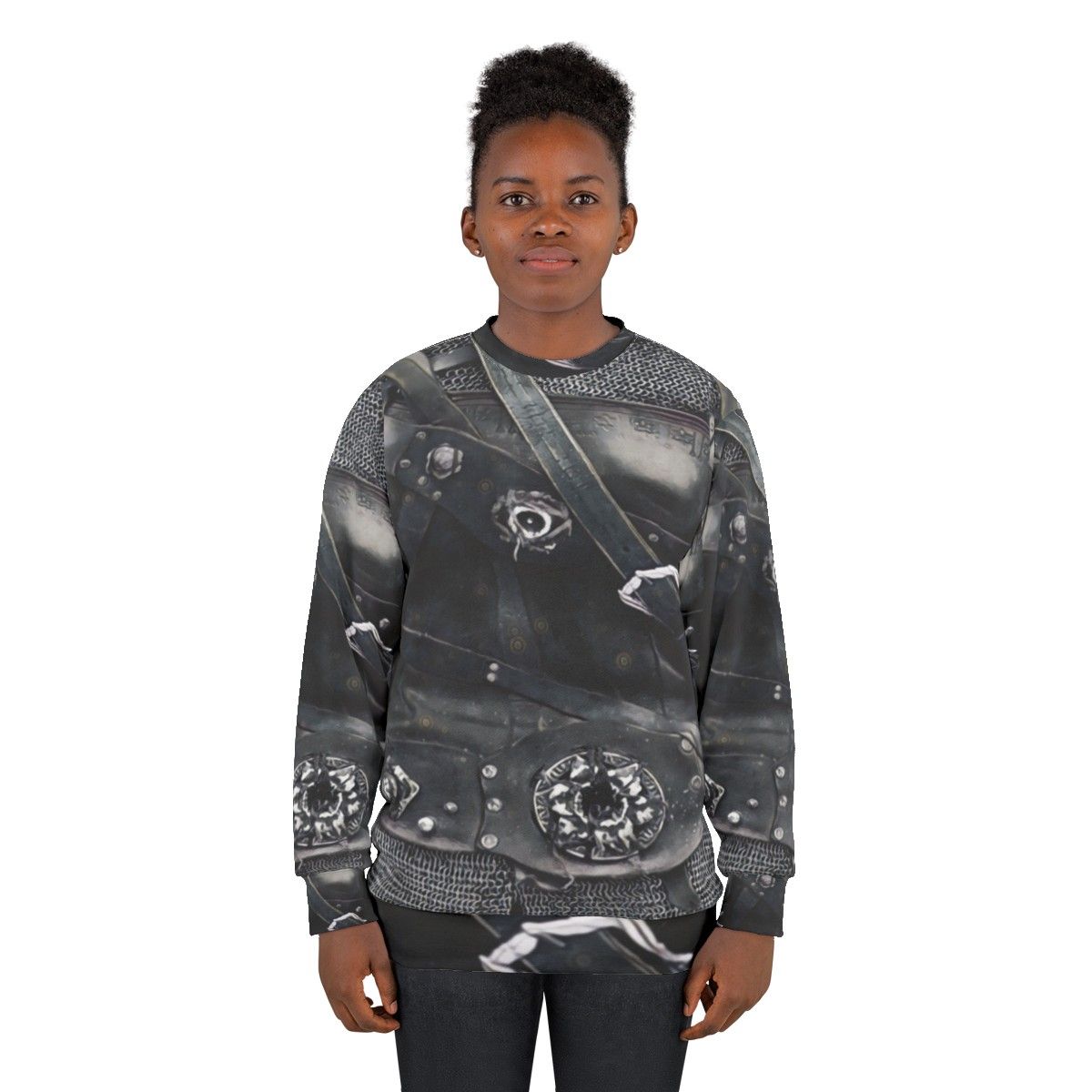 Armour gear sweatshirt with faux leather accents - women