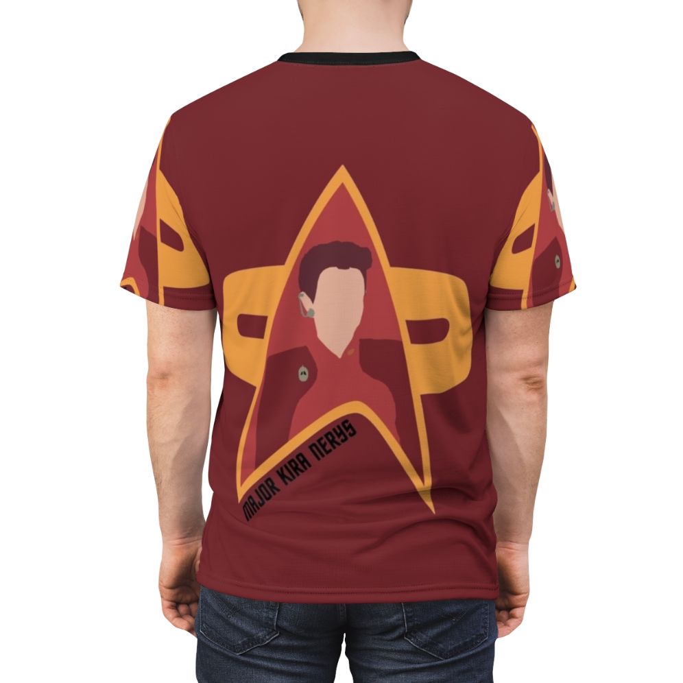 Kira Nerys inspired T-shirt design featuring the character from Star Trek: Deep Space Nine - men back