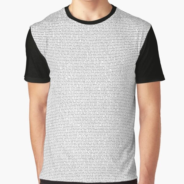 Graphic t-shirt featuring the entire Shrek script