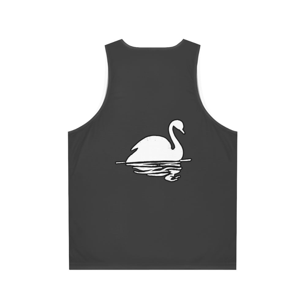 Unisex tank top featuring a beautiful swan design - Back