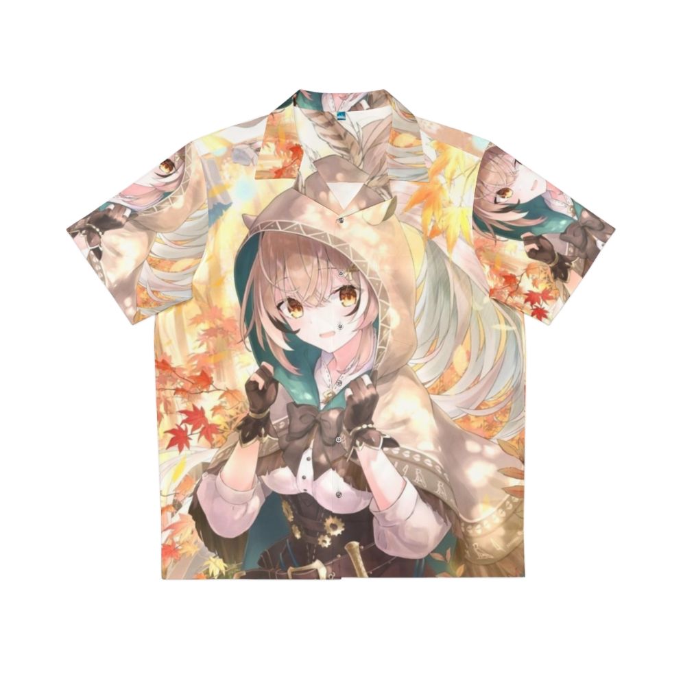 Hololive Anime Girl Hawaiian Shirt Featuring Mumei Character