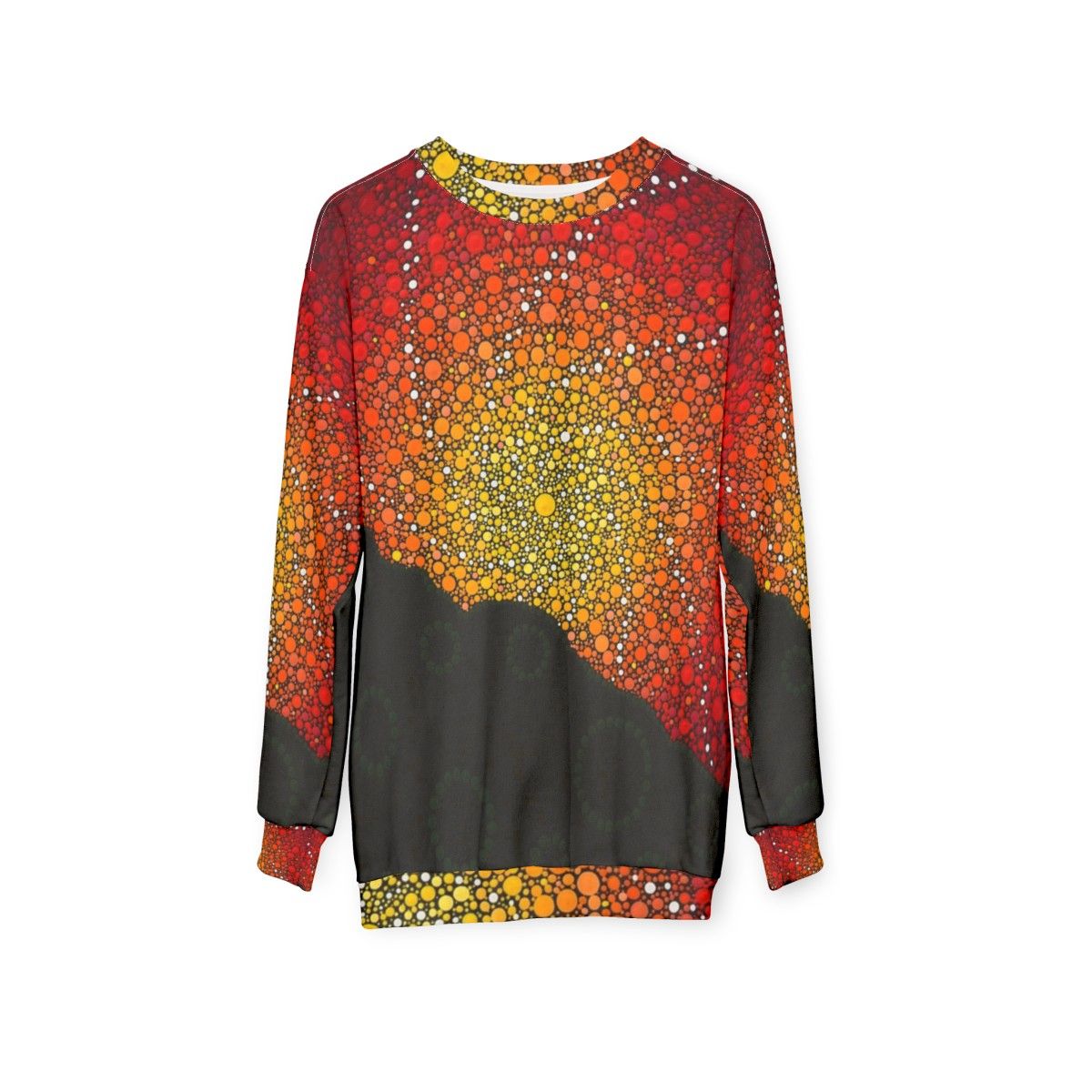 Wollumbin Dreaming Aboriginal Culture Sweatshirt - hanging