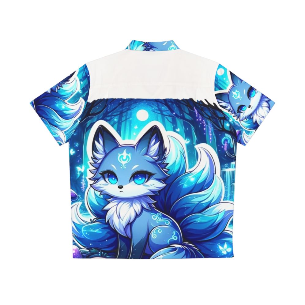 Azure legendary animals mystic fox Hawaiian shirt - Back