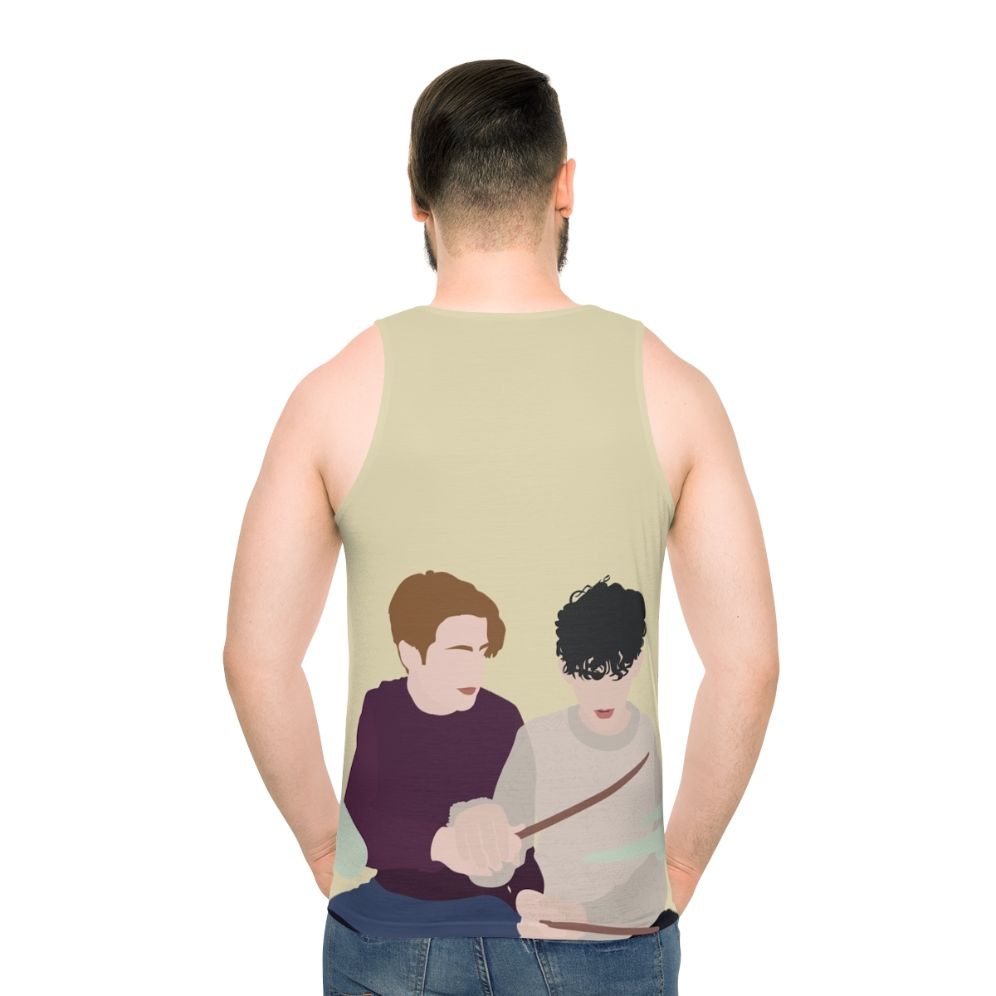 Heartstopper Nick and Charlie Unisex Tank Top - men back