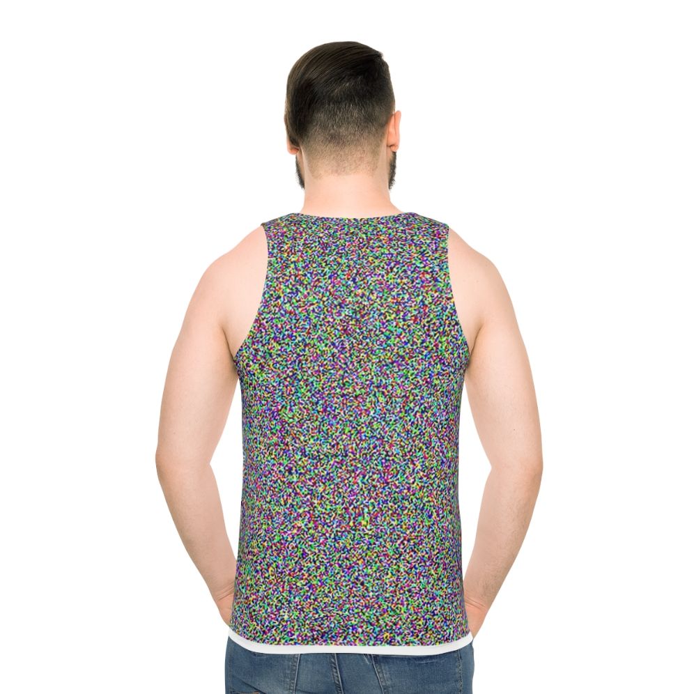 Retro static and noise unisex tank top - men back