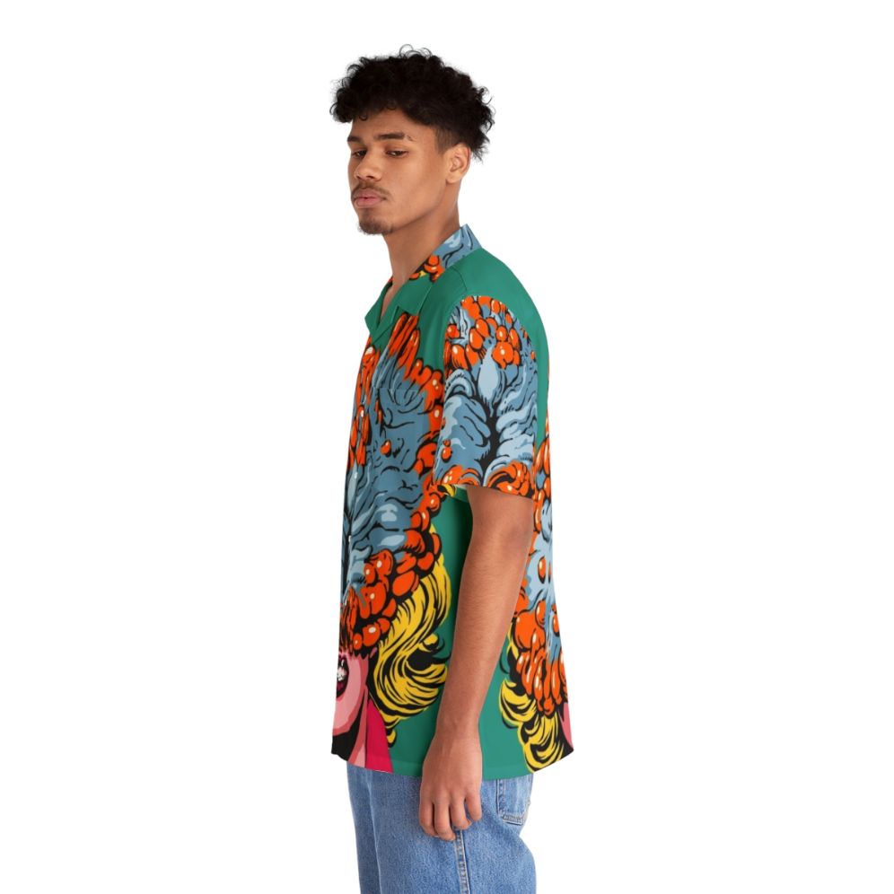 Pop art fungus design on a Hawaiian shirt - People Left