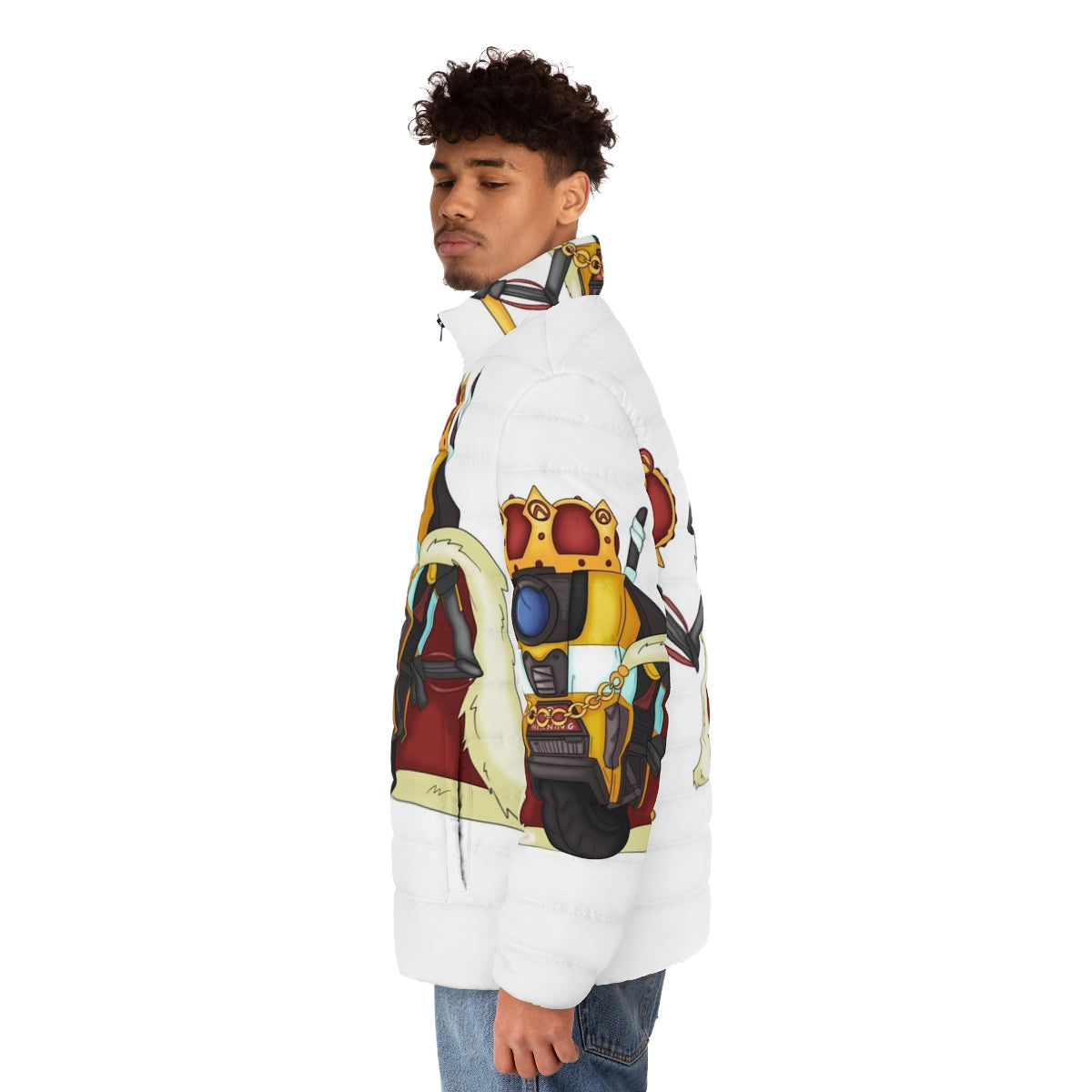 Borderlands Claptrap Puffer Jacket - Officially Licensed Borderlands Merchandise - men side left