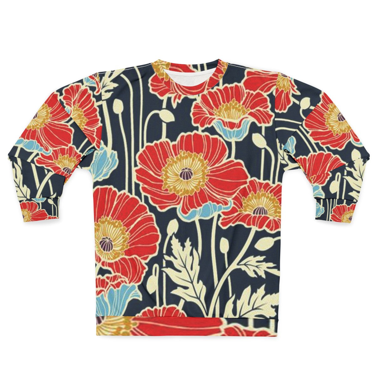 Botanical floral patterned sweatshirt