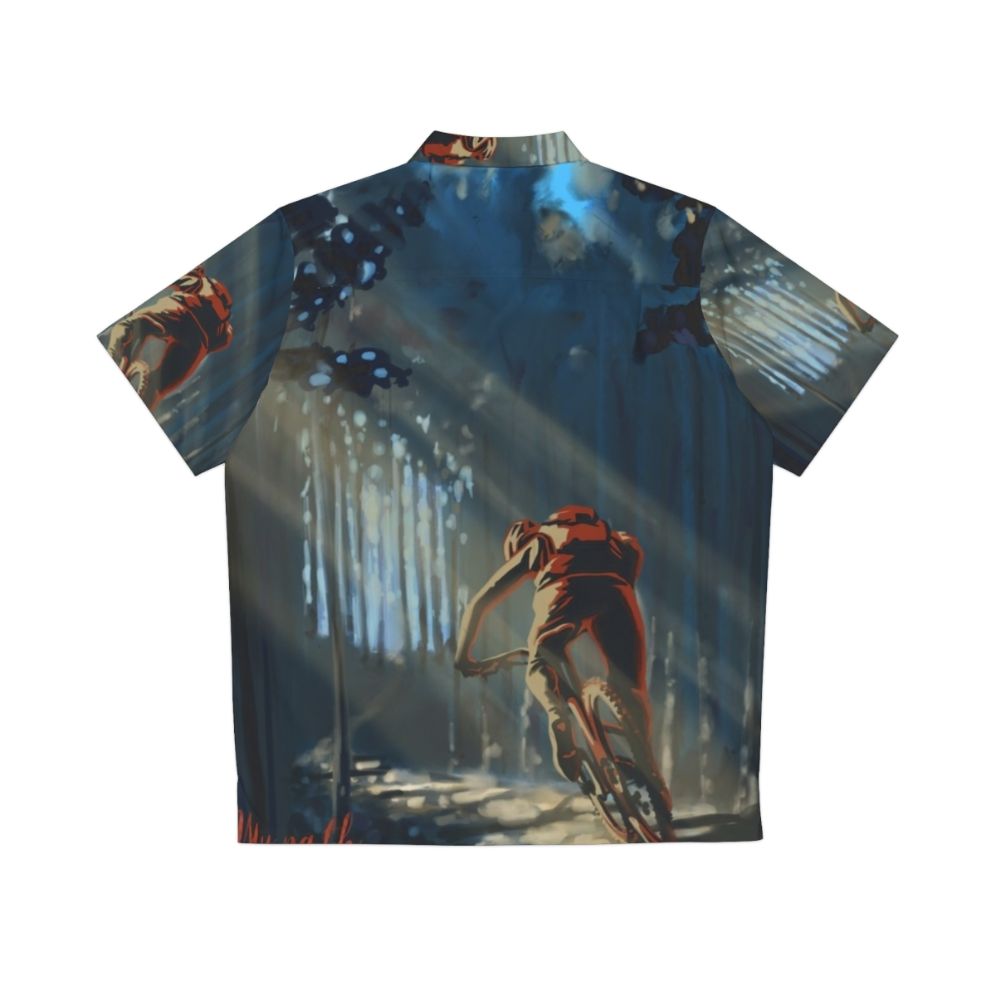 Nature-inspired Hawaiian shirt for cycling and mountain biking enthusiasts - Back