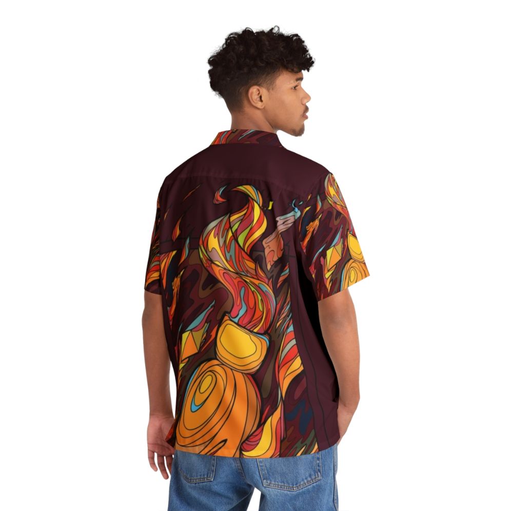 Dark Souls inspired stained glass ember Hawaiian shirt - People Back