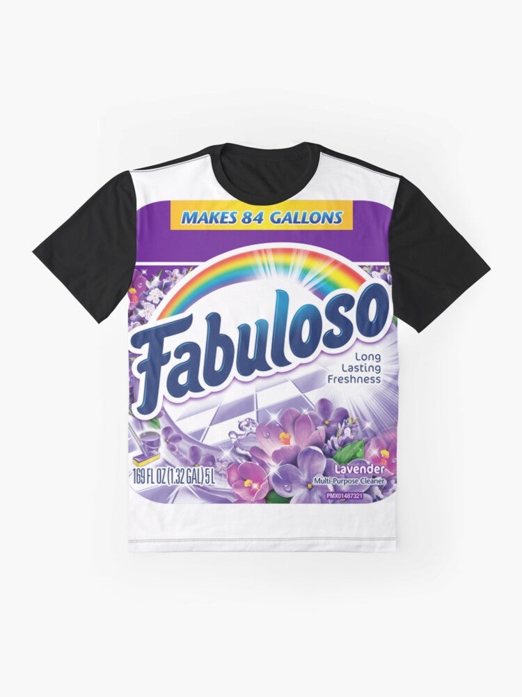 Fabuloso Lavender Graphic T-Shirt for Household Cleaning - Flat lay