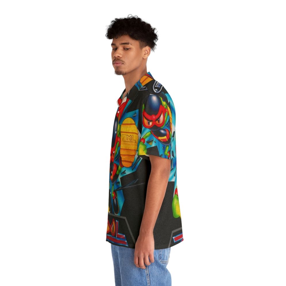 Retro video games Hawaiian shirt featuring the Zool V2 character - People Left