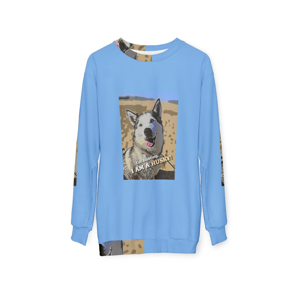 Siberian Husky Wearing Sweatshirt - hanging