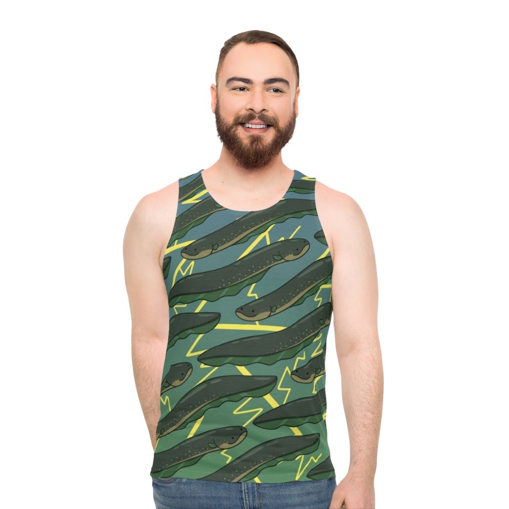 Electric Eel Pattern Unisex Tank Top - men