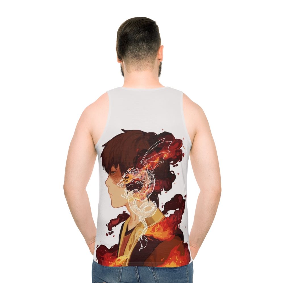 Zuko Unisex Avatar the Last Airbender Firebender Dragon Tank Top - men back