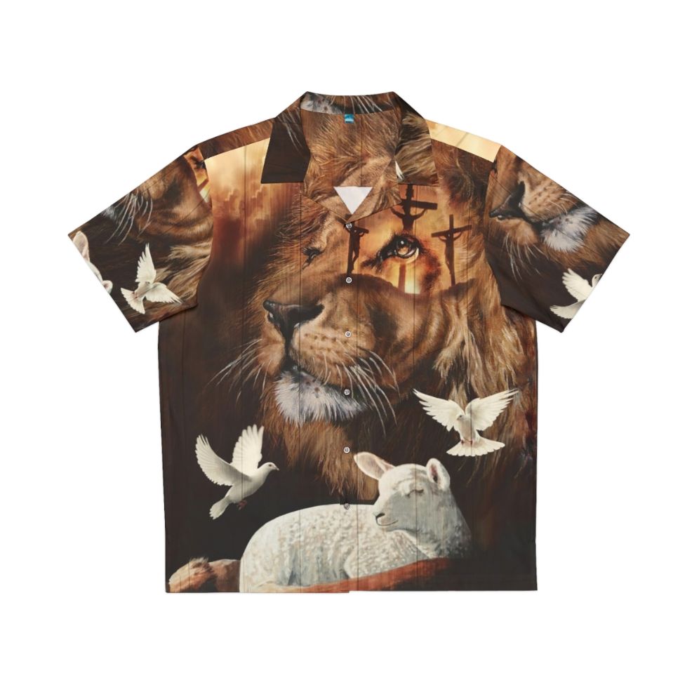 Lion of Judah and Lamb of God Hawaiian Shirt