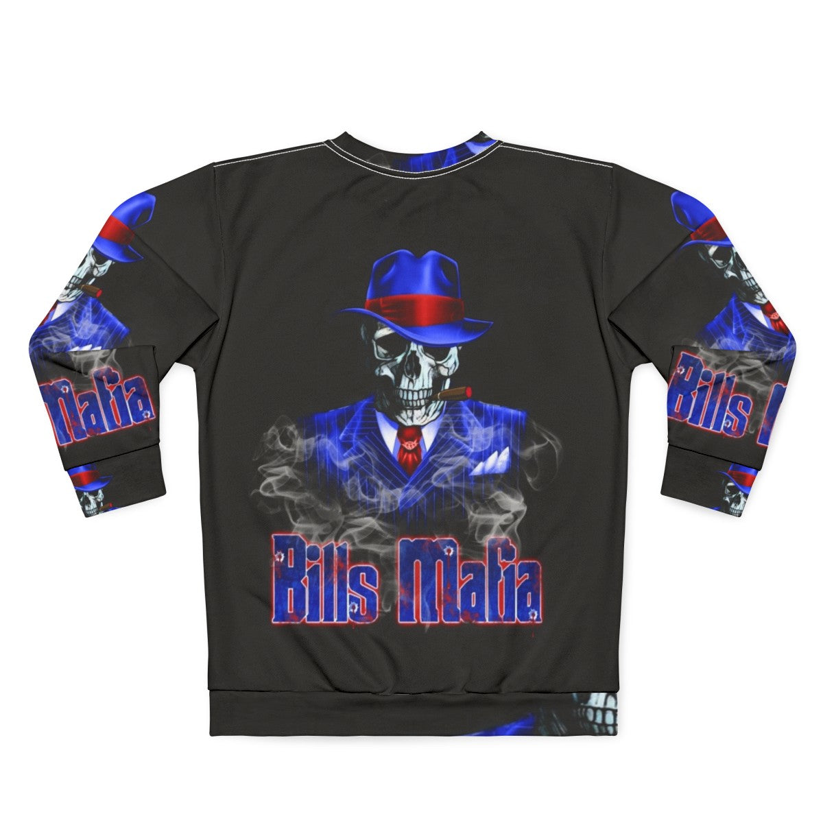 Buffalo Bills "Bills Mafia" Skeleton Sweatshirt - Back