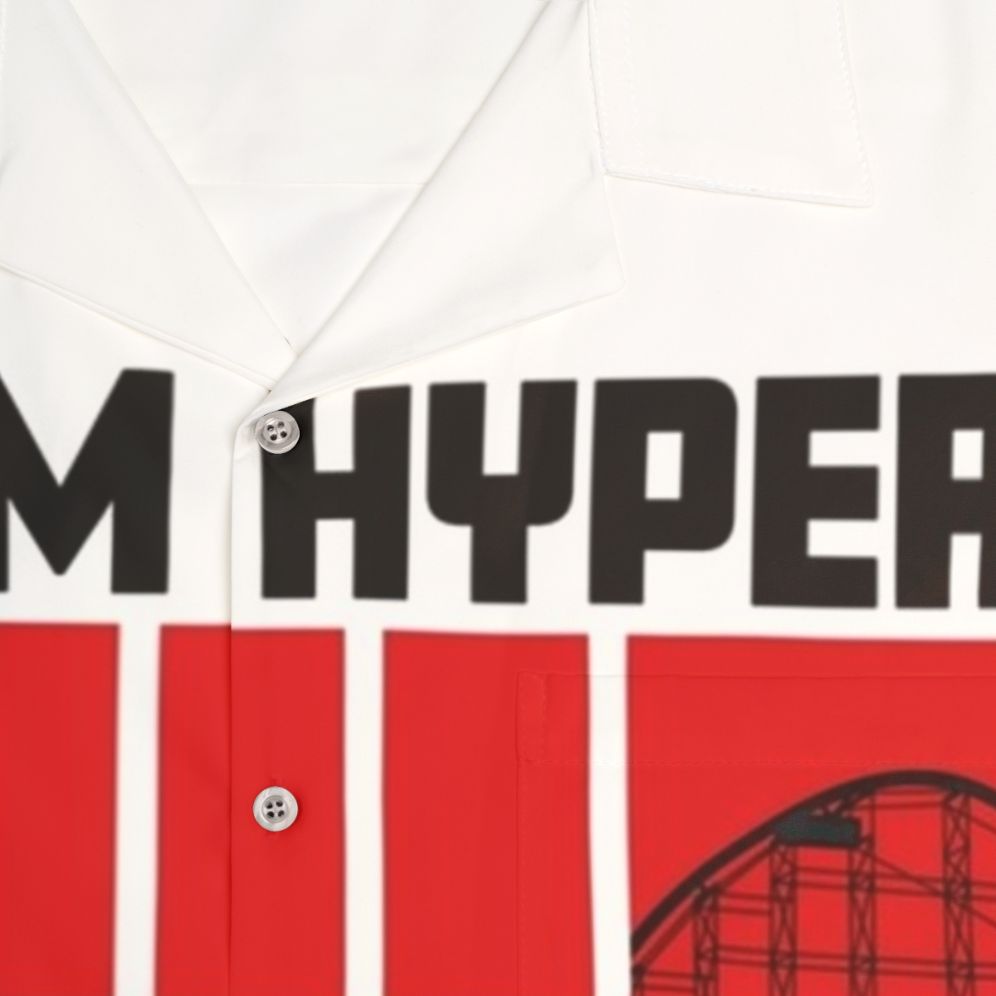 Hyper Giga Strata Hawaiian Shirt for Roller Coaster Fans - Detail