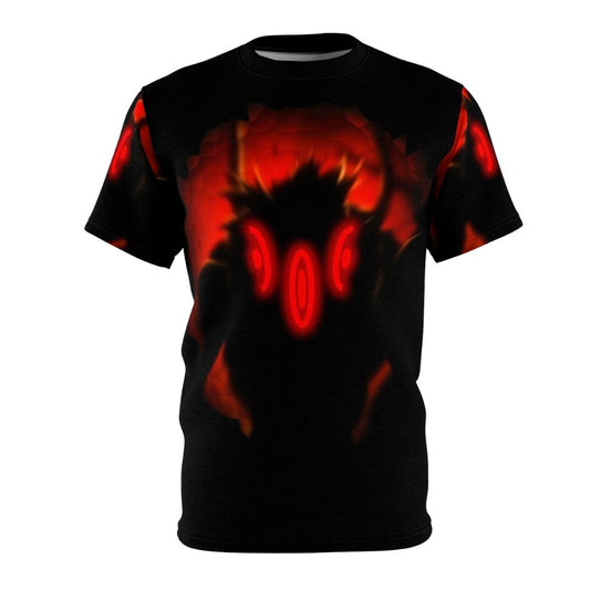 Asura-inspired fantasy anime-style t-shirt design