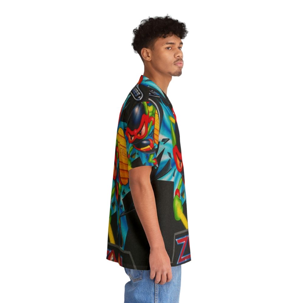 Retro video games Hawaiian shirt featuring the Zool V2 character - People Pight