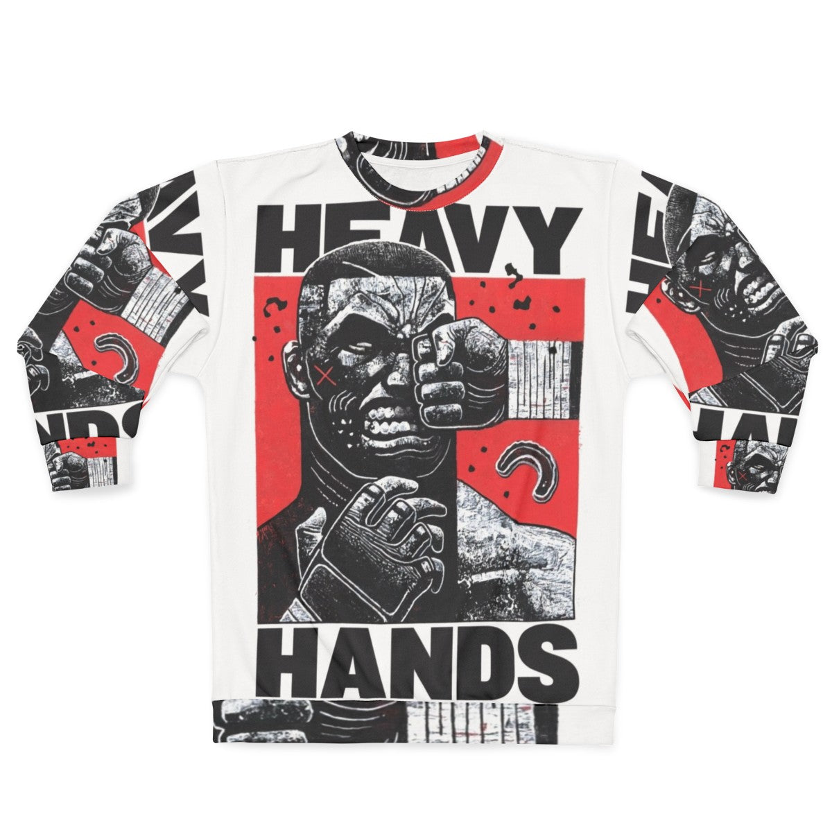 Heavy Hands graphic sweatshirt featuring MMA and boxing design