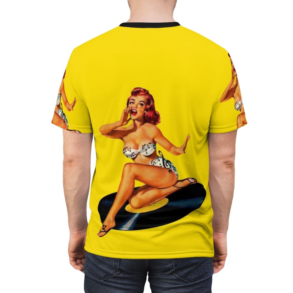 Rockabilly vintage pinup design t-shirt - men back