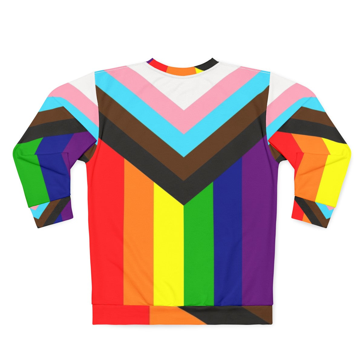 Progressive rainbow flag pride sweatshirt - Back