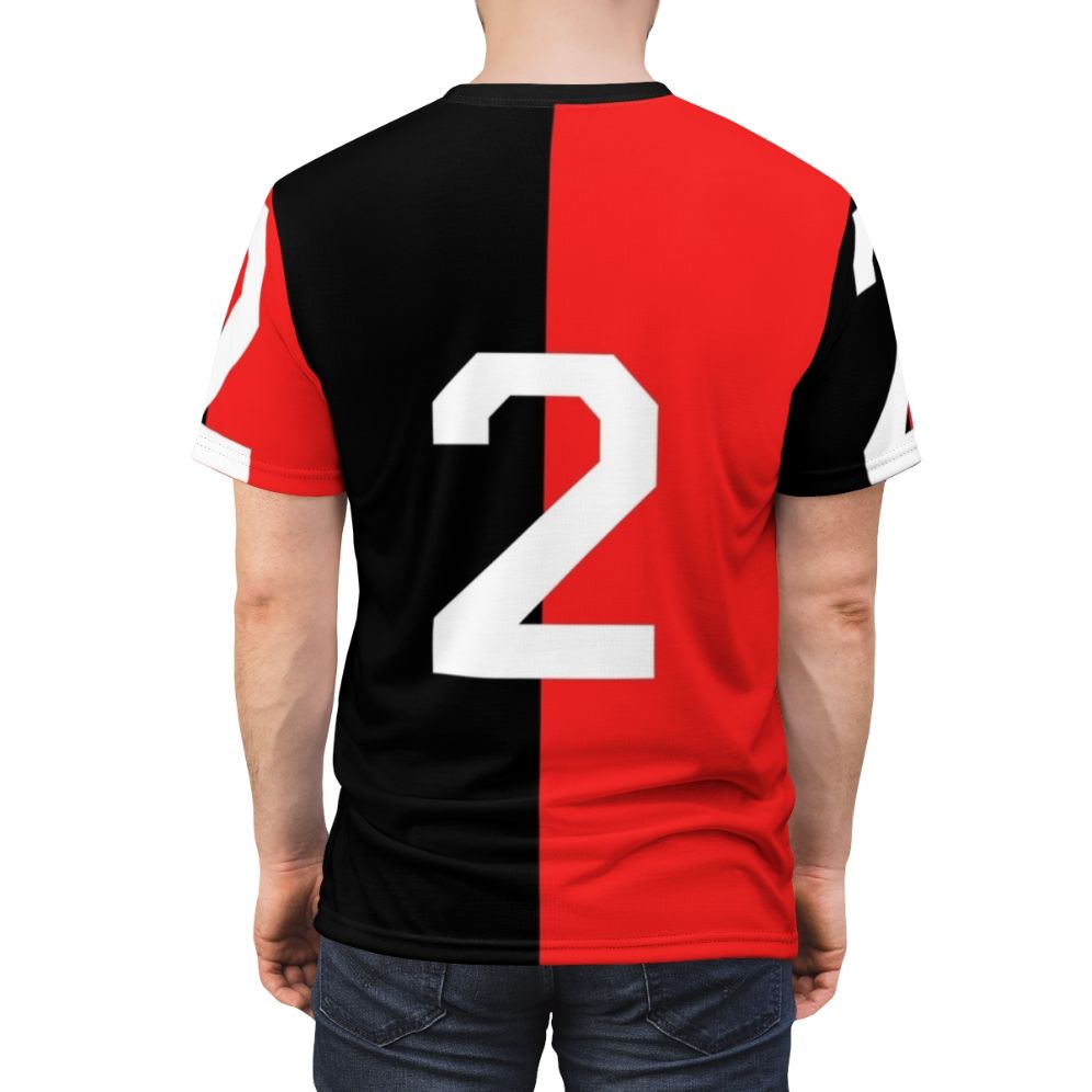 Newells Old Boys Football Jersey T-shirt with Marcelo Bielsa Inspired Design - men back