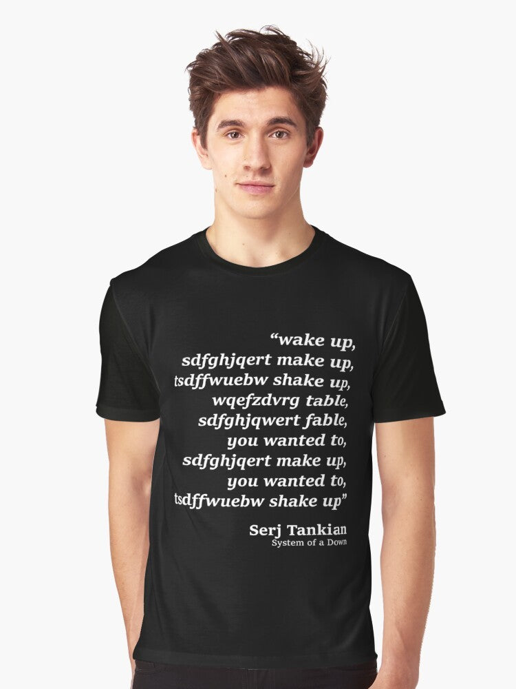 "Wake Up" System of a Down song lyrics graphic tee - Men