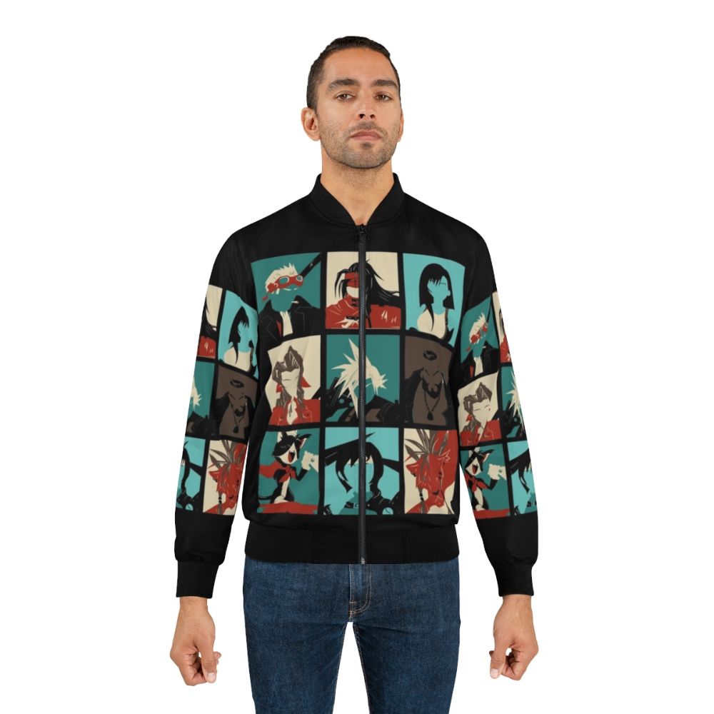 A bomber jacket featuring characters and imagery from the beloved Final Fantasy VII game. - Lifestyle