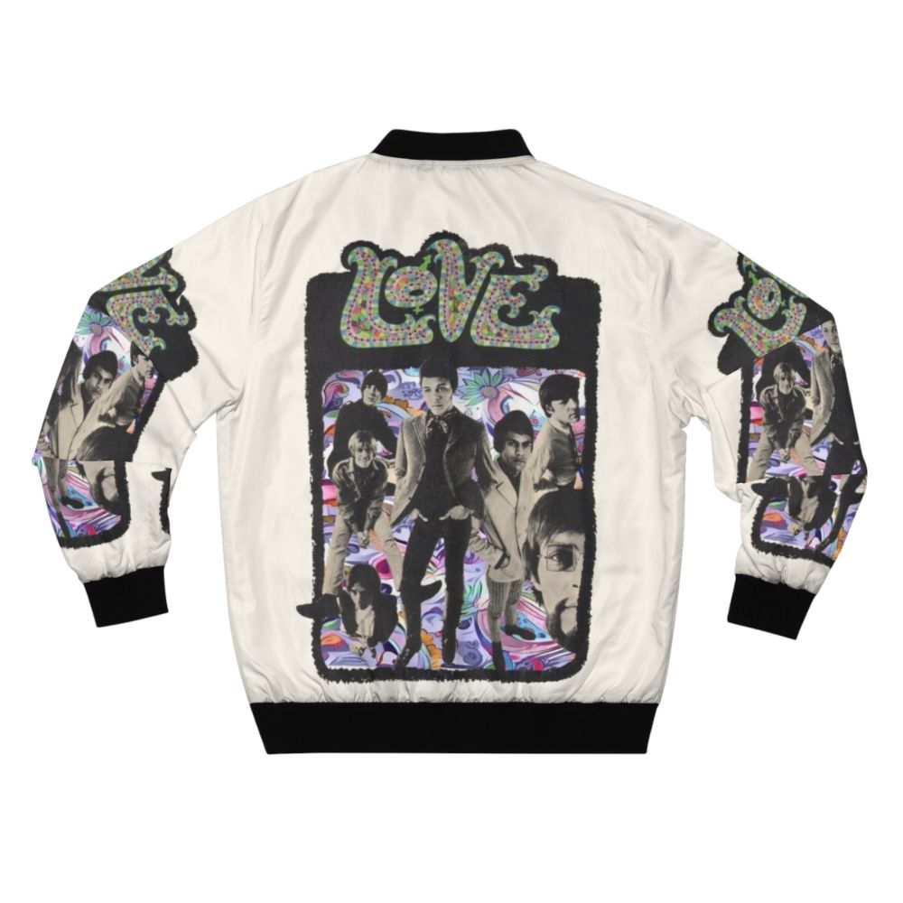 Vintage 1960s psychedelic rock bomber jacket featuring the band Love and founder Arthur Lee - Back