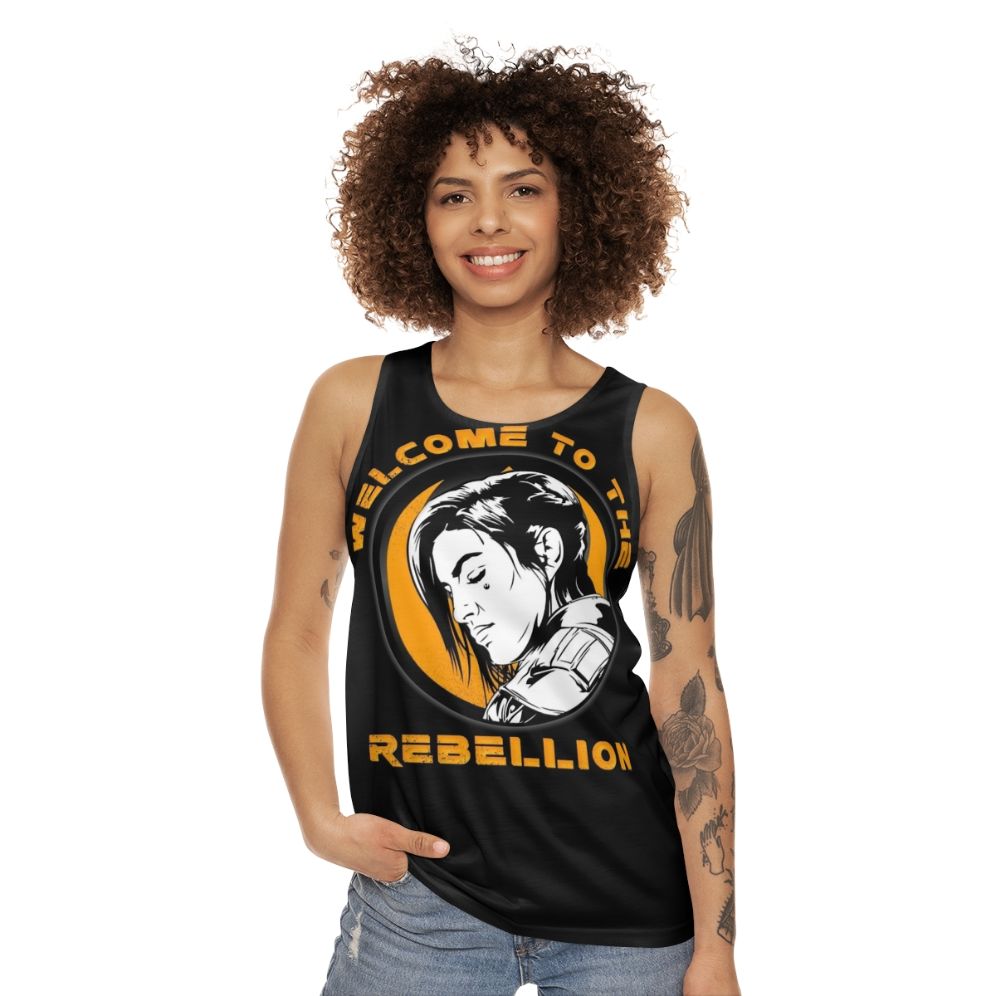 Gina Carano Inspired Mandalorian Unisex Tank Top - women