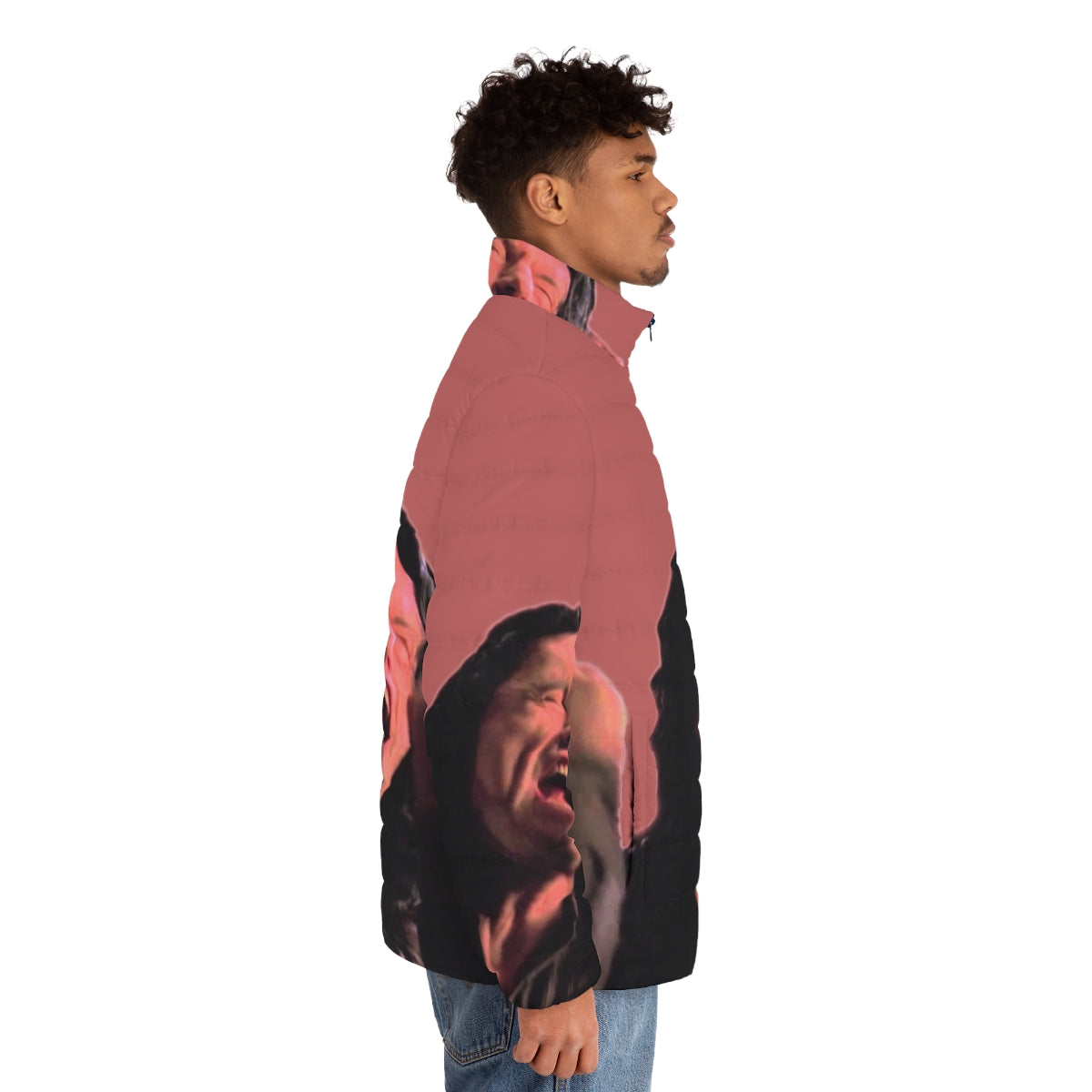 "The Room" inspired puffer jacket with "You're Tearing Me Apart, Lisa!" text - men side right