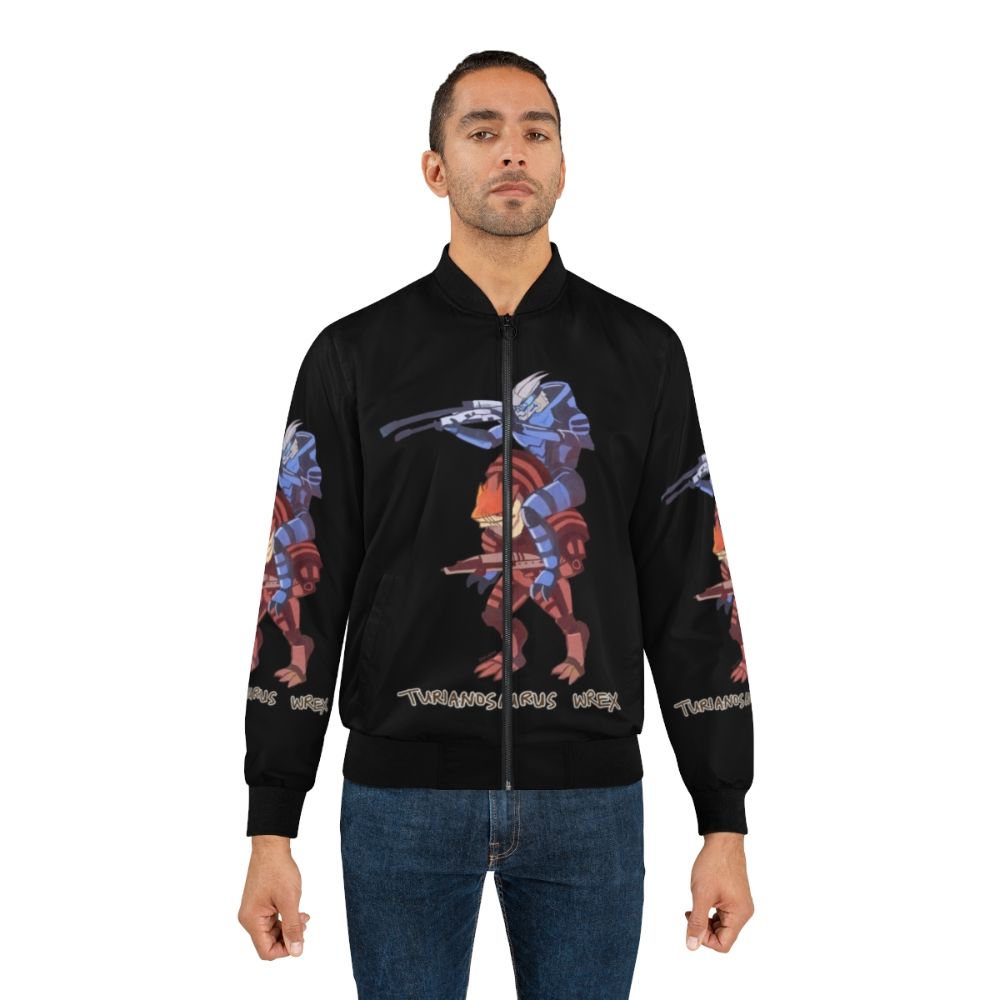 Mass Effect themed Turianosaurus Wrex bomber jacket - Lifestyle