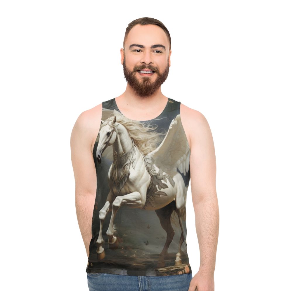 Unisex tank top with enchanting pegasus design - men