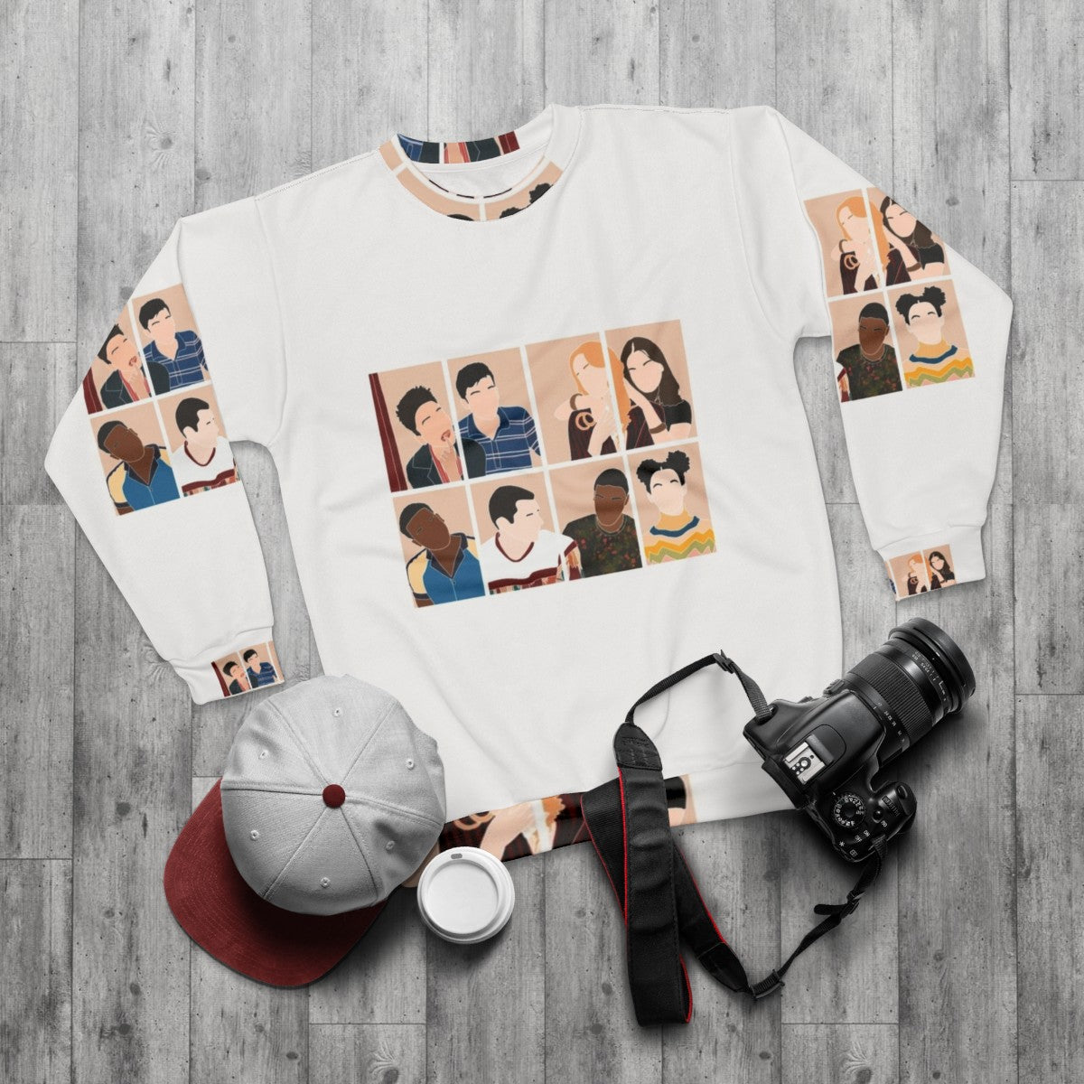 Sex Education Cast Sweatshirt featuring Maeve Wiley and Otis Milburn - flat lay