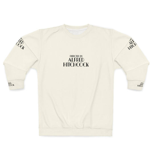 Alfred Hitchcock Sweatshirt featuring the renowned filmmaker's name and silhouette