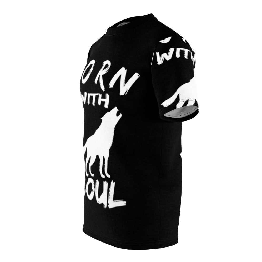 Premium Wolf Soul Graphic T-Shirt for Nature Enthusiasts - men left