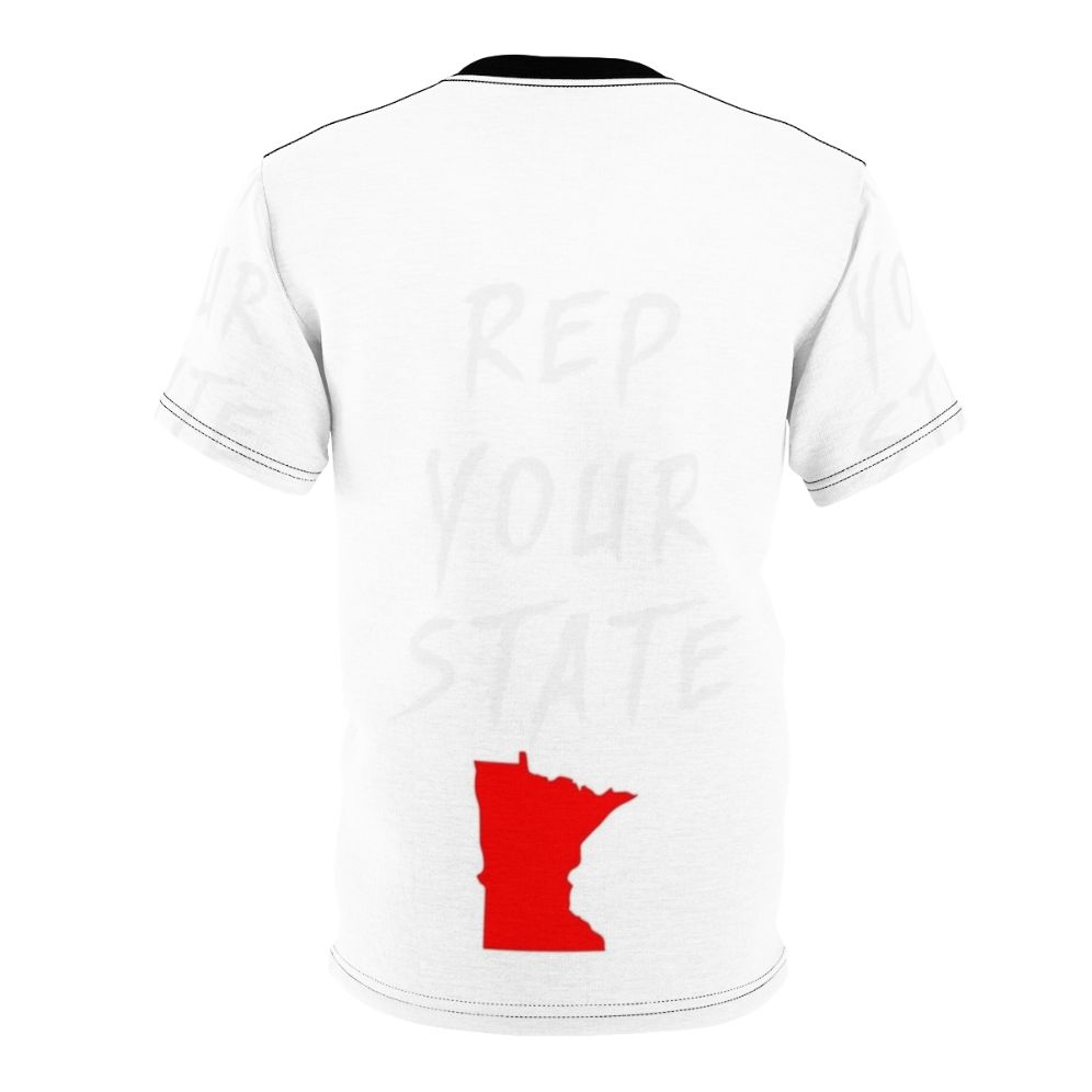 Minnesota state pride all-over print t-shirt featuring a bold design - Back