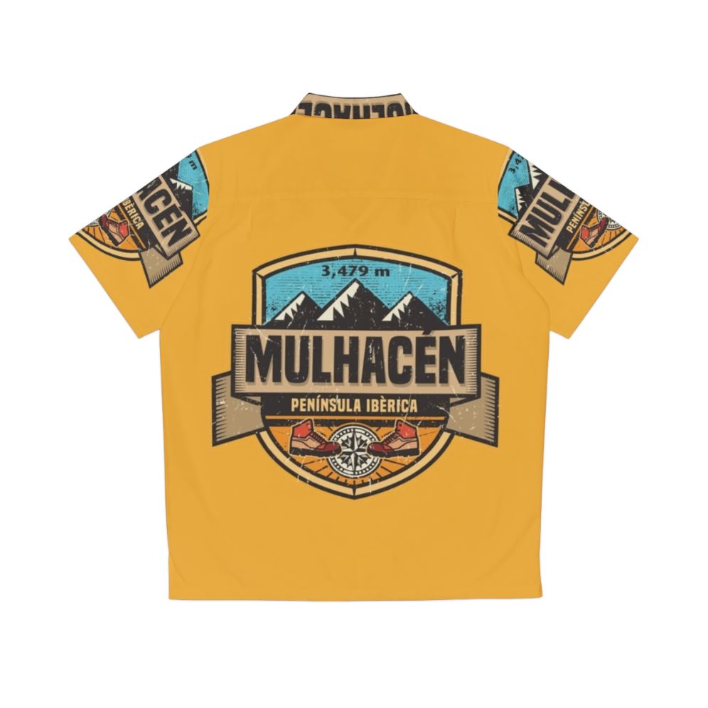 Mulhacén Peak Spain Hawaiian Shirt for Hiking and Trekking - Back