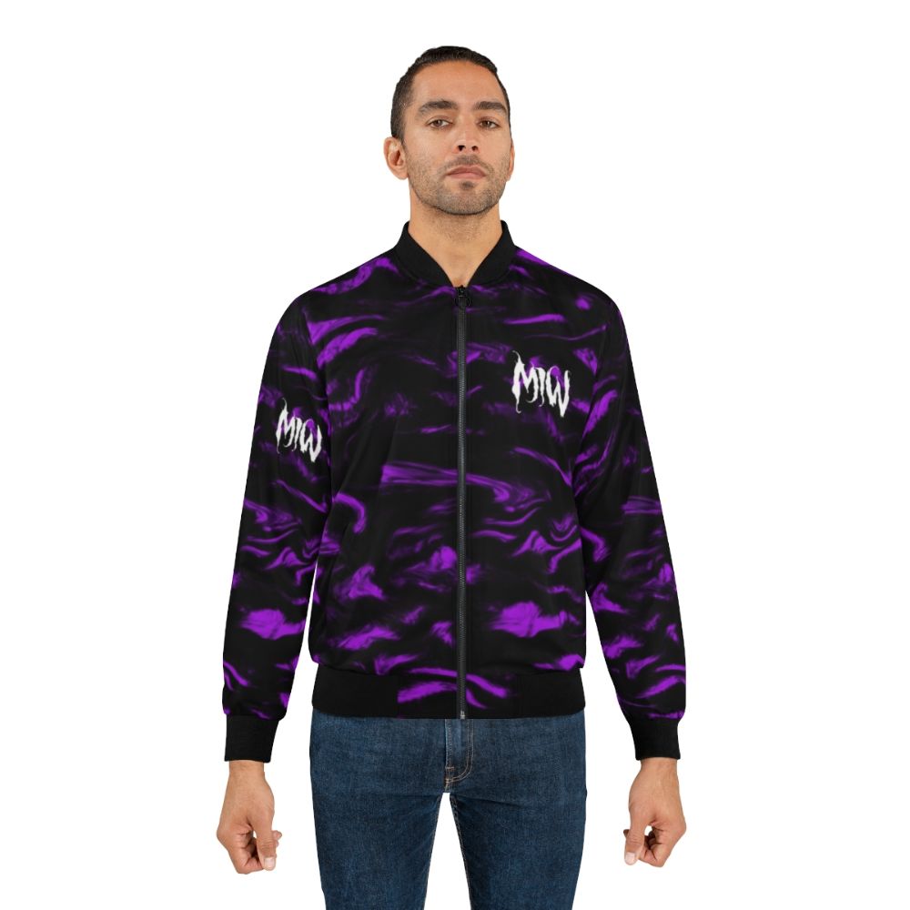 Motionless in White Purple Bomber Jacket with Unique Design - Lifestyle