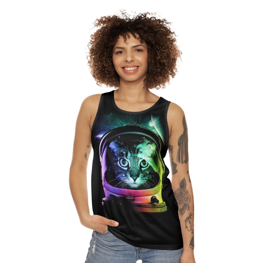 Astronaut Cat Unisex Tank Top - women