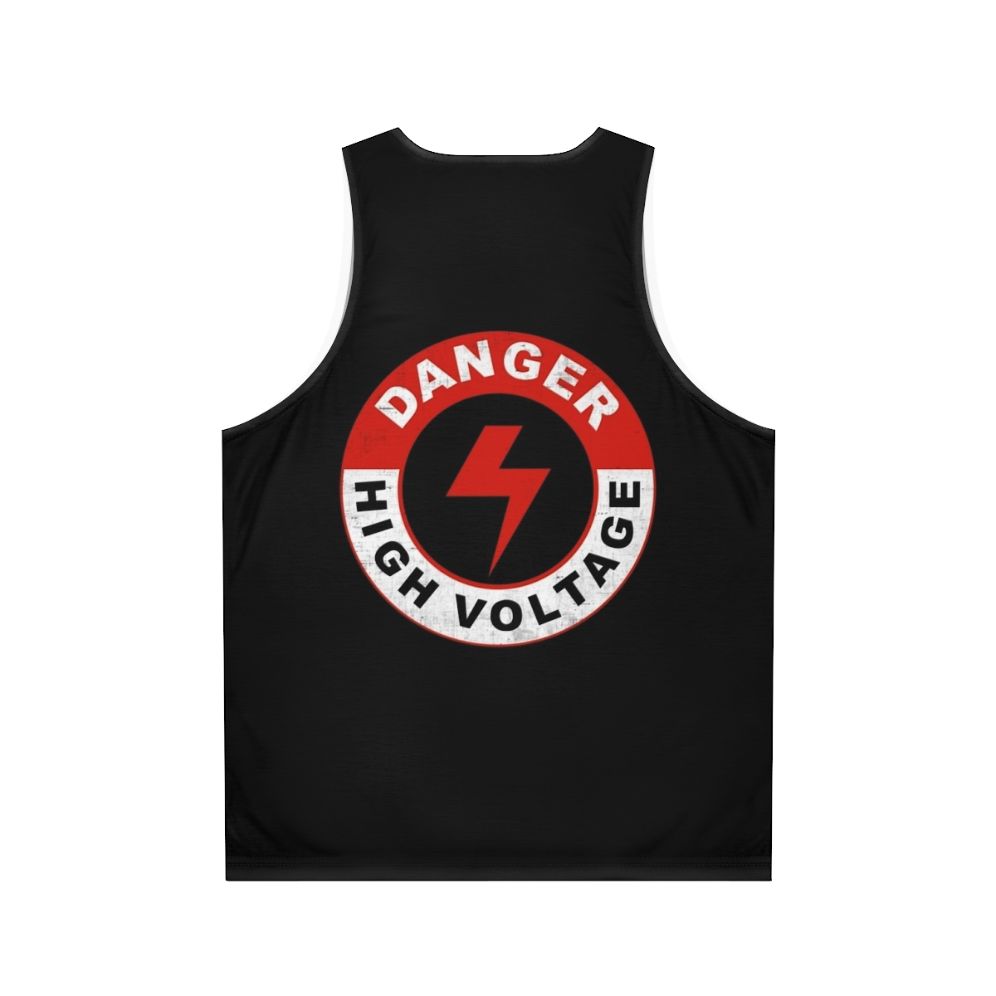 Unisex Danger High Voltage Tank Top - Back