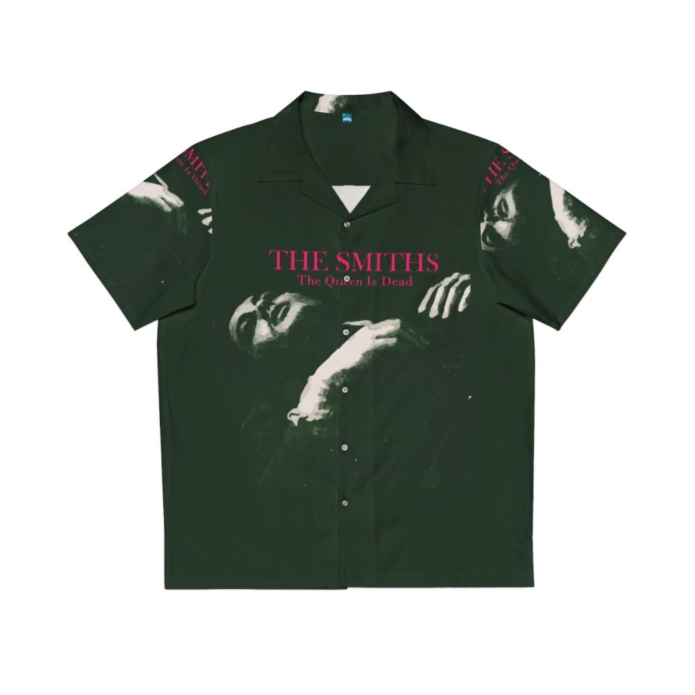 Graphic Hawaiian Shirt Featuring The Smiths' "The Queen Is Dead" Album Art